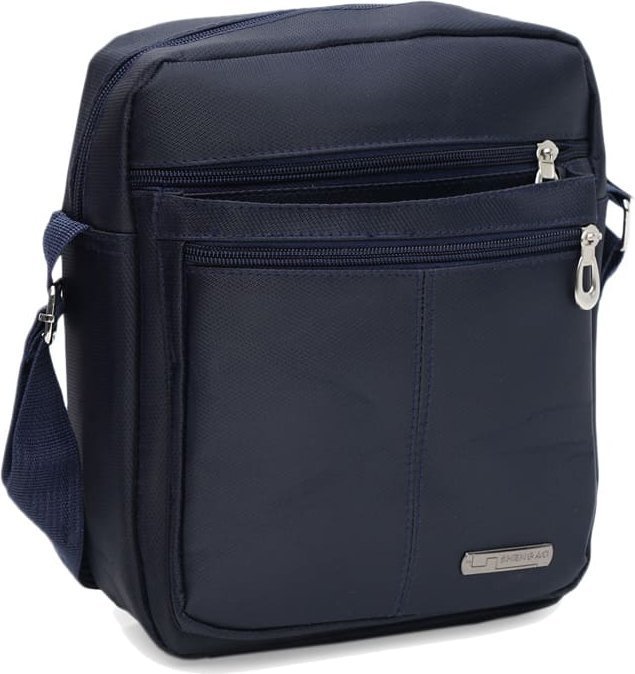 Синяя текстильная мужская сумка-планшет среднего размера Monsen (21897)