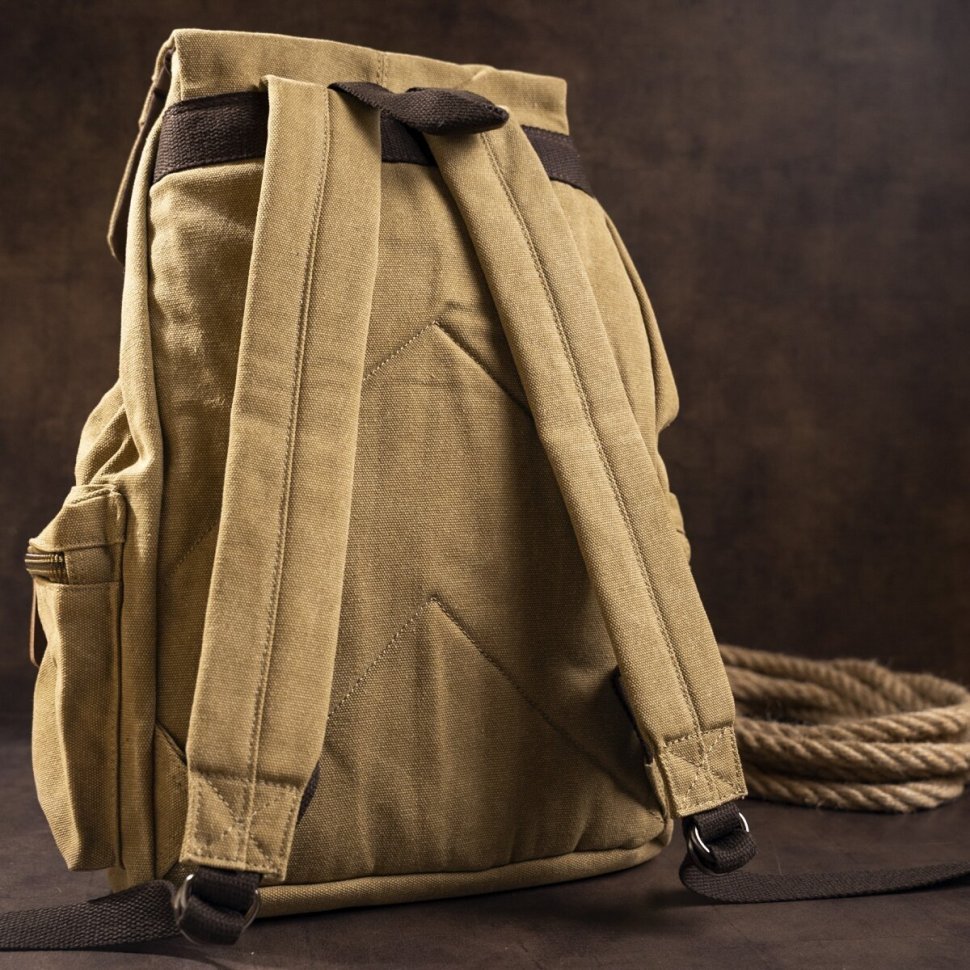 Універсальний рюкзак з текстилю кольору хакі Vintage (20073)