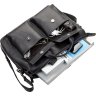 Черная мужская кожаная сумка для ноутбука в винтажном стиле SHVIGEL (11111) - 3