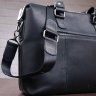 Черная мужская кожаная сумка для ноутбука в винтажном стиле SHVIGEL (11111) - 9