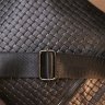 Черная мужская сумка-планшет из натуральной кожи с тиснением под плетенку SHVIGEL (11600) - 9