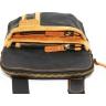 Винтажная мужская сумка планшет черная с рыжим VATTO (12103) - 6