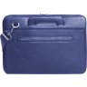 Кожаная сумка для ноутбука в синем окрасе MacBook 13 Issa Hara (21156) - 3