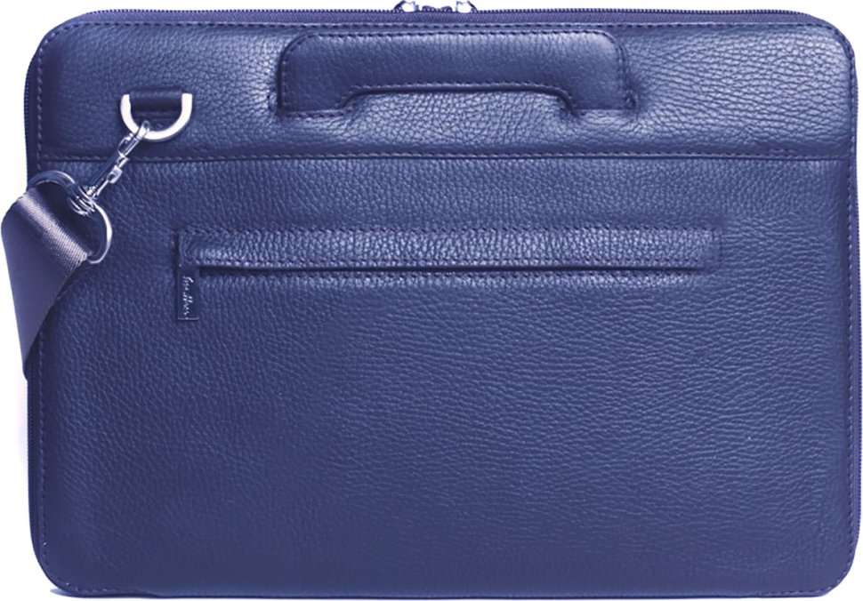 Кожаная сумка для ноутбука в синем окрасе MacBook 13 Issa Hara (21156)