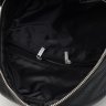 Женский черный городской рюкзак из фактурной кожи на молнии Keizer (22055) - 5