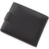 Горизонтальное мужское портмоне черного цвета под карточки и документы Marco Coverna 68662 - 3