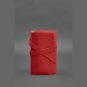Женский кожаный блокнот (Софт-бук) красного цвета на хлястике - BlankNote (41963) - 2