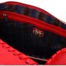 Вместительная кожаная женская сумка красного цвета на две молнии KARYA (2420849) - 6