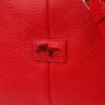 Вместительная кожаная женская сумка красного цвета на две молнии KARYA (2420849) - 7