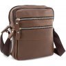 Светло-коричневая сумка планшет из натуральной кожи Leather Collection (11522) - 1