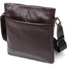 Кожаная современная мужская сумка через плечо коричневого цвета SHVIGEL (11601) - 1