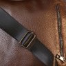 Кожаная современная мужская сумка через плечо коричневого цвета SHVIGEL (11601) - 9