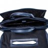 Кожаный стильный портфель из мягкой кожи синего цвета - DESISAN (11598) - 7