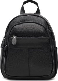 Стильный женский рюкзак среднего размера из черной кожи Keizer (21303)