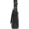Средняя мужская кожаная сумка черного цвета с ремешком на плечо Borsa Leather (56963) - 5