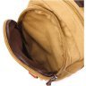 Текстильная мужская сумка-рюкзак песочного цвета в стиле милитари Vintage 2422166 - 5