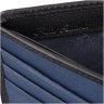 Стильное мужское портмоне из натуральной кожи черного цвета под карточки и купюры Visconti Finn 69263 - 2