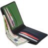 Стильное мужское портмоне из натуральной кожи черного цвета под карточки и купюры Visconti Finn 69263 - 6