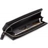 Вместительный кожаный кошелек черного цвета под много карточек ST Leather (15383) - 6