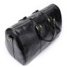 Кожаная дорожная сумка черного цвета из гладкой кожи со светлой строчкой Joynee (19690) - 6