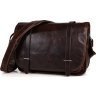 Наплечная сумка мессенджер из винтажной кожи с клапаном VINTAGE STYLE (14476) - 1