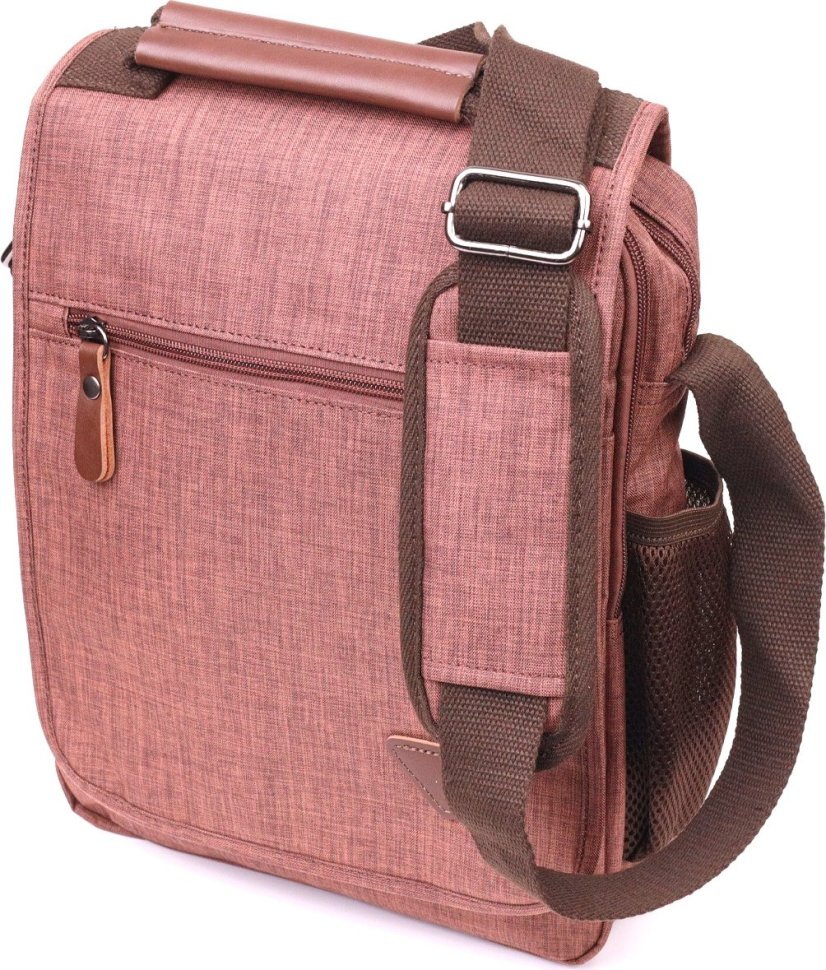 Мужская сумка-барсетка из коричневого текстиля Vintage (2421262)