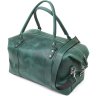 Зеленая дорожная сумка из натуральной высококачественной кожи SHVIGEL (11128) - 5
