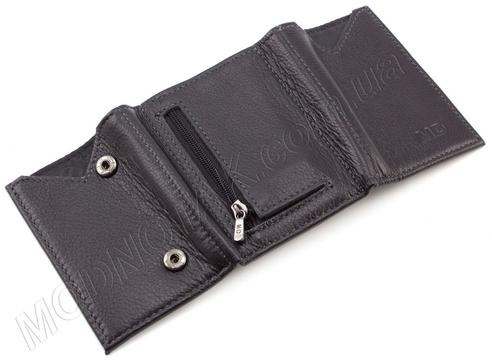 Маленькое мужское портмоне на кнопках MD Leather (18290)
