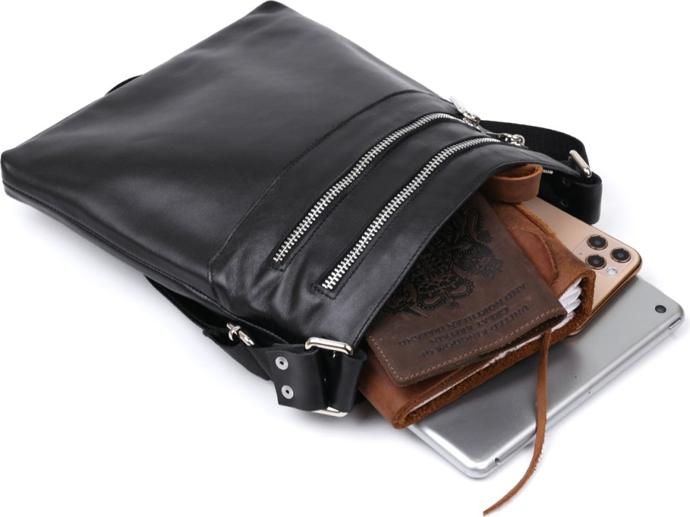 Мужская сумка-планшет классического дизайна из натуральной кожи SHVIGEL (11602)