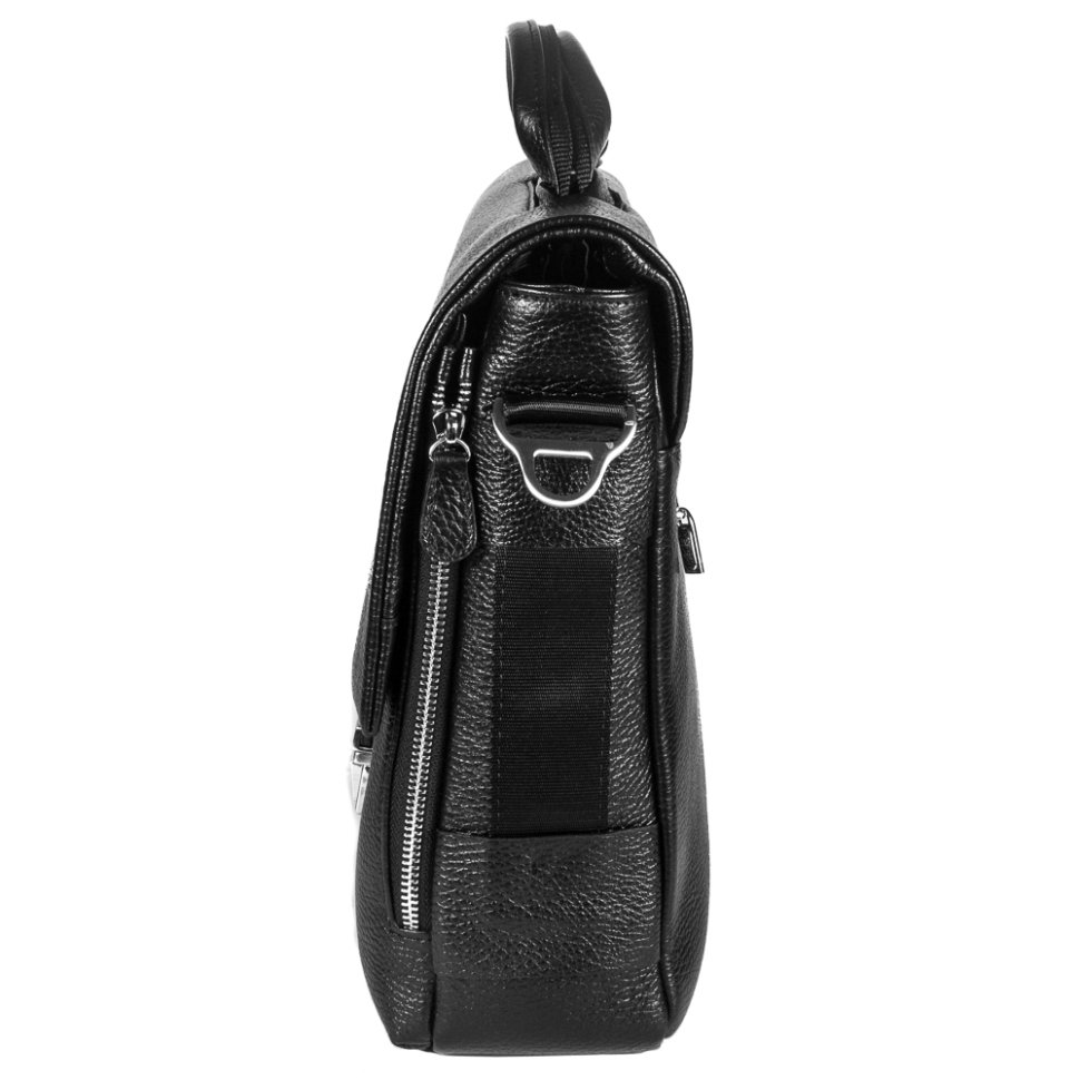 Мужской черный портфель с отделением для ноутбука - DESISAN (11599)