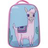 Школьный текстильный рюкзак розового цвета с рисунком ламы Bagland (55364) - 1