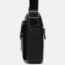 Мужская черная кожаная сумка-барсетка на молнии Keizer (21340) - 4