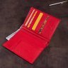 Женское портмоне из натуральной кожи красного цвета с карманом под паспорт SHVIGEL (2413831) - 9