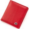 Небольшой женский кошелек из натуральной кожи красного цвета на магнитах ST Leather 1767264