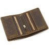 Мужское портмоне миниатюрного размера из натуральной кожи крейзи хорс коричневого цвета Visconti Arrow 69164 - 5