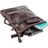 Небольшая мужская сумка-планшет из натуральной кожи коричневого цвета SHVIGEL (11136) - 3
