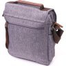 Серая мужская сумка-барсетка из текстиля Vintage (2421263) - 2