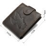 Мужское портмоне из натуральной кожи коричневого цвета с орлом Vintage (2420231) - 8