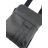 Наплечная мужская сумка из винтажной кожи черного цвета VATTO (11707) - 4
