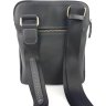 Наплечная мужская сумка из винтажной кожи черного цвета VATTO (11707) - 5