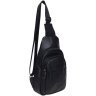 Мужская повседневная сумка-слинг из натуральной кожи черного цвета Keizer 66165 - 1