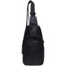 Мужская повседневная сумка-слинг из натуральной кожи черного цвета Keizer 66165 - 2