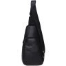 Мужская повседневная сумка-слинг из натуральной кожи черного цвета Keizer 66165 - 3