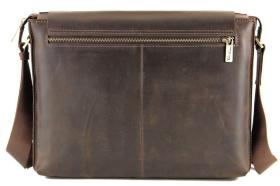 Вместительная мужская сумка коричневого цвета из винтажной кожи Tom Stone (12180) - 2
