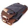 Черный текстильный рюкзак-слинг большого размера на две молнии Vintage 2422168 - 6