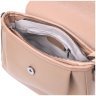 Плечевая женская сумка-кроссбоди из натуральной кожи бежевого цвета Vintage 2422329 - 7
