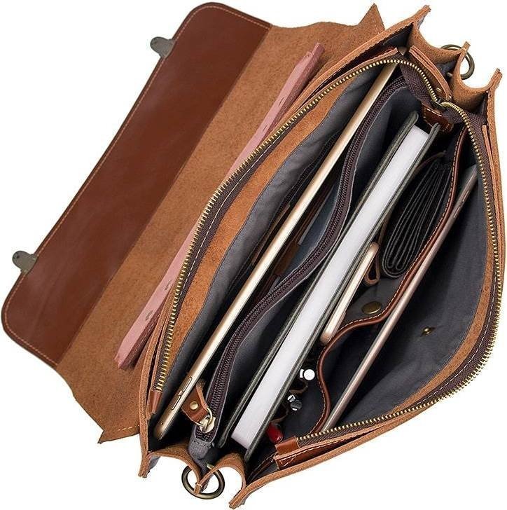 Кожаный мужской портфель для документов VINTAGE STYLE (14562)