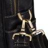 Многофункциональная кожаная сумка черного цвета с карманами VINTAGE STYLE (14204) - 10