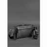 Черная сумка бананка из винтажной кожи на молнии BlankNote Dropbag Maxi (12734) - 6