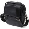 Повседневная мужская сумка-барсетка из натуральной кожи флотар черного цвета Vintage 2422147 - 1